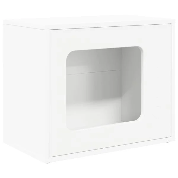 vidaXL Katzenhaus Weiß 51 x 30 x 42, 5 cm Holzwerkstoff