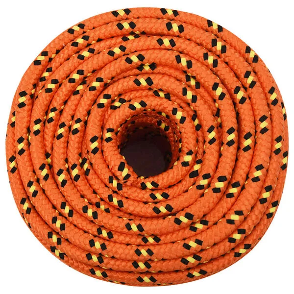vidaXL Bootsseil Orange 12 mm 50 m Polypropylen