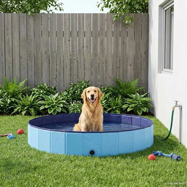 vidaXL Hundepool Ø300 x 38 cm Dicker PVC Blau