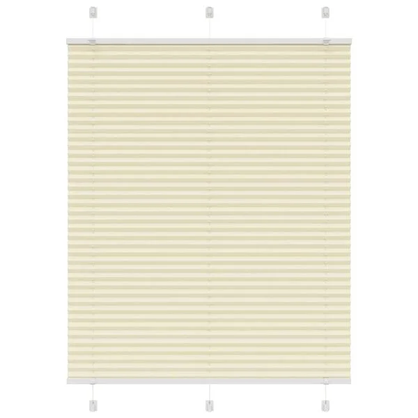 vidaXL Plissee Creme 105x150 cm Stoffbreite 104, 4 cm Polyester