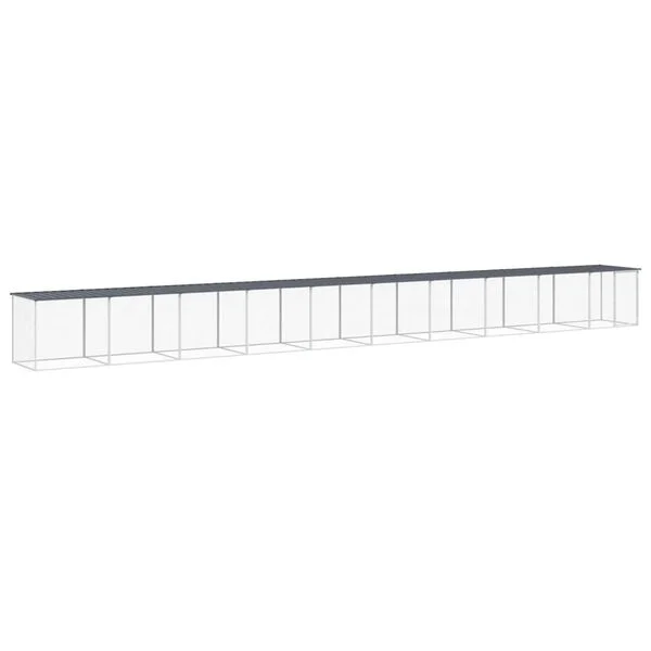 vidaXL Hühnerkäfig mit Dach Anthrazit 1003x98x90 cm Verzinkter Stahl