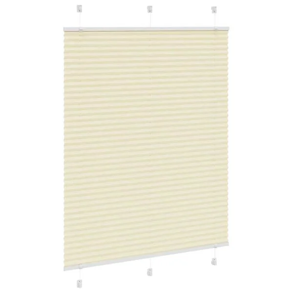 vidaXL Plissee Creme 105x150 cm Stoffbreite 104, 4 cm Polyester