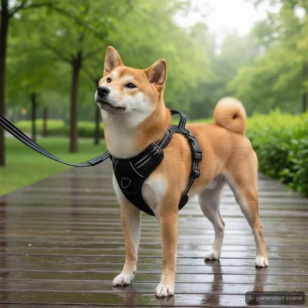 vidaXL Hundegeschirr Reflektierend Verstellbar Blau XL