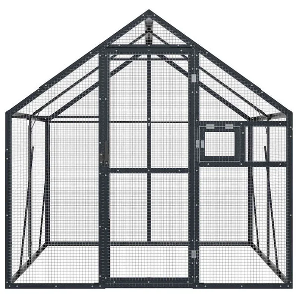 vidaXL Voliere Anthrazit 1, 79x2x1, 85 m Aluminium