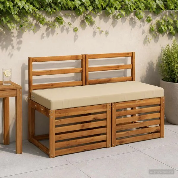 vidaXL 2-teilige Bankkissen SOEST 2 stk. 100 % Polyester Beige