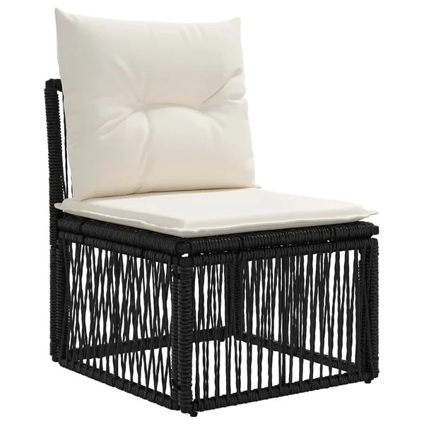 vidaXL Gartensofa-set 10 stk. Schwarz Poly-Rattan