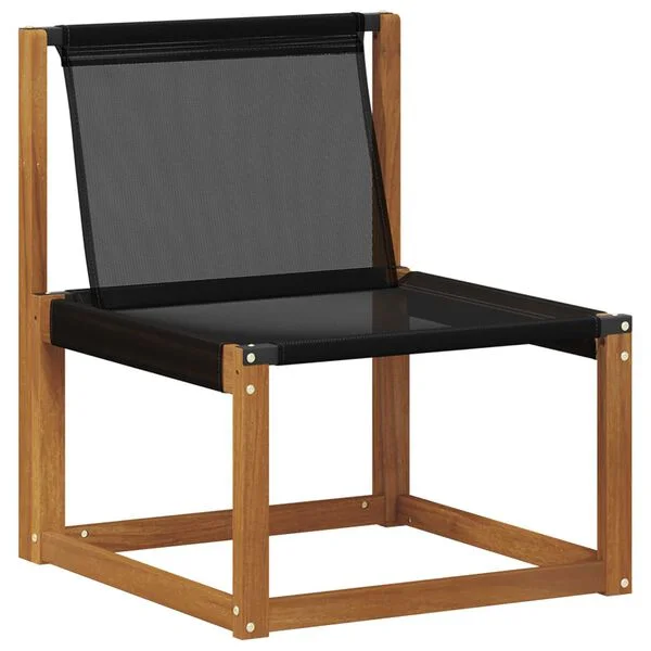 vidaXL Outdoor-Sofagarnitur 4 stk. Natürlich und Schwarz