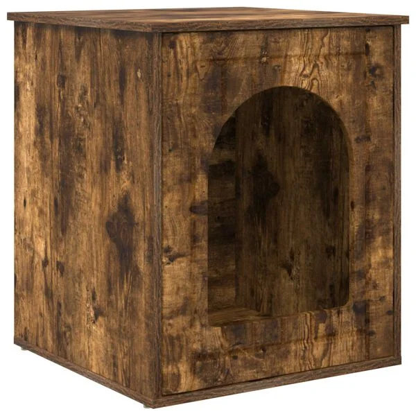 vidaXL Katzenhaus Räuchereiche 53 x 52 x 62 cm Holzwerkstoff