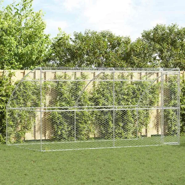 vidaXL Hundekäfig 2 stk. Silber 4 x 2 x 2 m Verzinkter Stahl