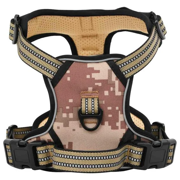 vidaXL Hundegeschirr mit Leine & Halsband Verstellbar Camouflage XL