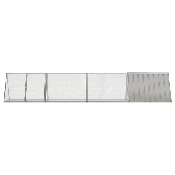 vidaXL Kaninchenkäfig Grau 403, 5x80, 5x71 cm Verzinkter Stahl