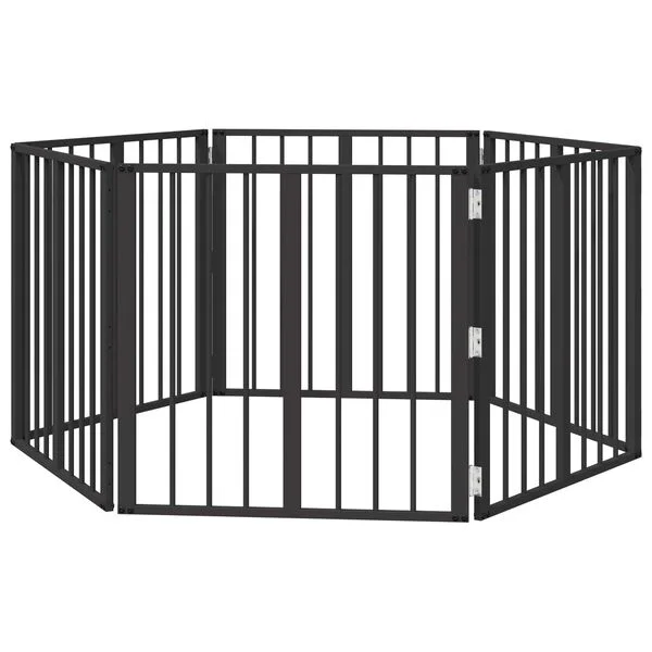 vidaXL Hundetor 6 stk. Schwarz 60 x 60 cm Verzinkter Stahl
