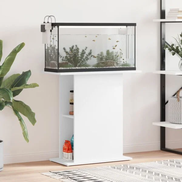 vidaXL Aquariumständer Weiß 75x36x72, 5 cm Holzwerkstoff