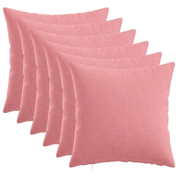 vidaXL Kissenbezug 6 stk. HEERLEN Rosa 35 x 35 cm Stoff