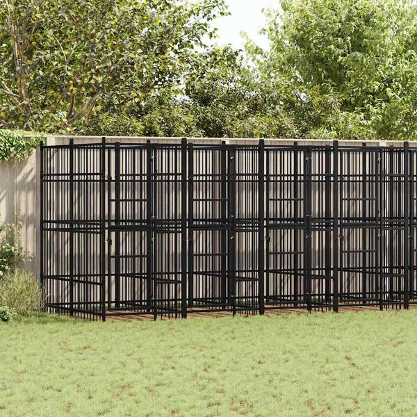 vidaXL Outdoor-Hundezwinger Stahl 14, 75 m²