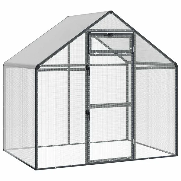 vidaXL Vogelkäfig Anthrazit 181, 5 x 112, 5 x 173, 5 cm
