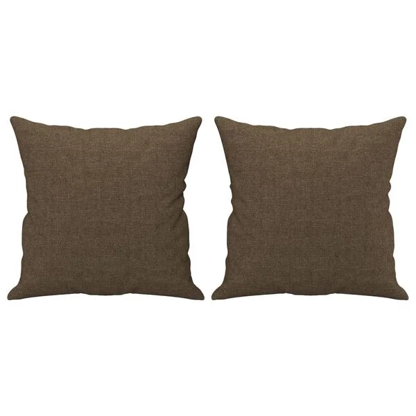 vidaXL Zierkissen 2 Stk. Braun 40x40 cm Stoff