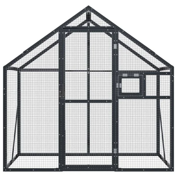 vidaXL Voliere Anthrazit 179x100x185 cm Aluminium