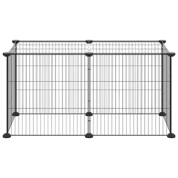vidaXL 8-tlg. Haustierkäfig Schwarz 70x35x35 cm Stahl