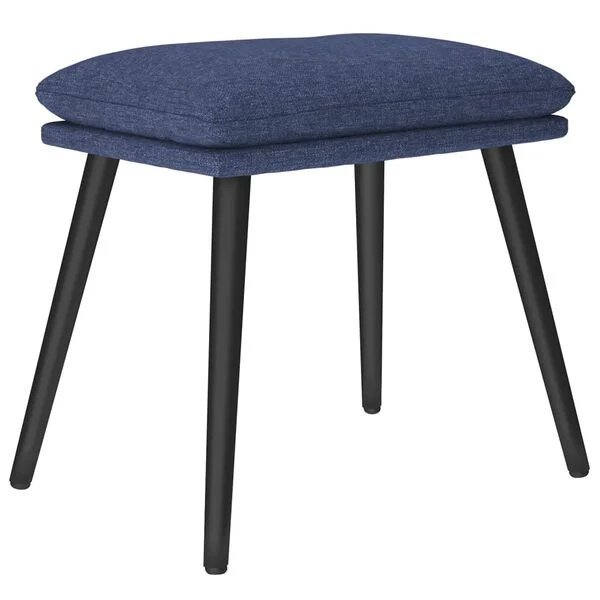 vidaXL Fußhocker Blau 45x29, 5x35 cm Stoff