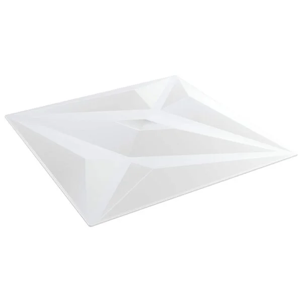 vidaXL Wandpaneele 12 stk. 50 x 50 cm Weiß Stern XPS Schaum