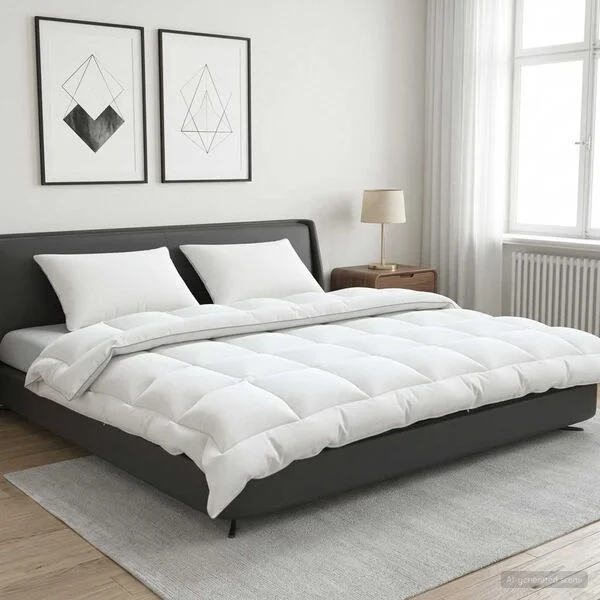 vidaXL Bettdecke TRIER 200x220 cm 4 Jahreszeiten 350 GSM Weiß