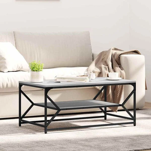 vidaXL Couchtisch Graues Sonoma 90 x 50 x 40 cm