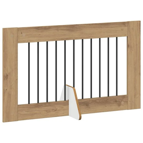 vidaXL Klappbares Hundetor mit Ständern 4 stk. Artisan-Eiche 401 cm