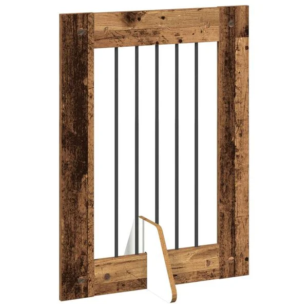vidaXL Klappbares Hundetor mit Ständern 4 stk. Altholz 241 cm