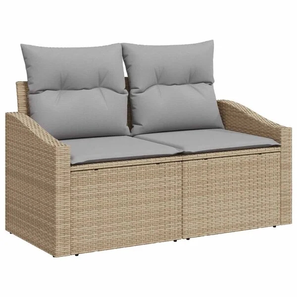 vidaXL Sofa Set 8 stk. Beige und Hellgrau 55 x 55 x 37 cm