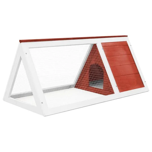 vidaXL Kleintier-/Kaninchenstall Rot Holz