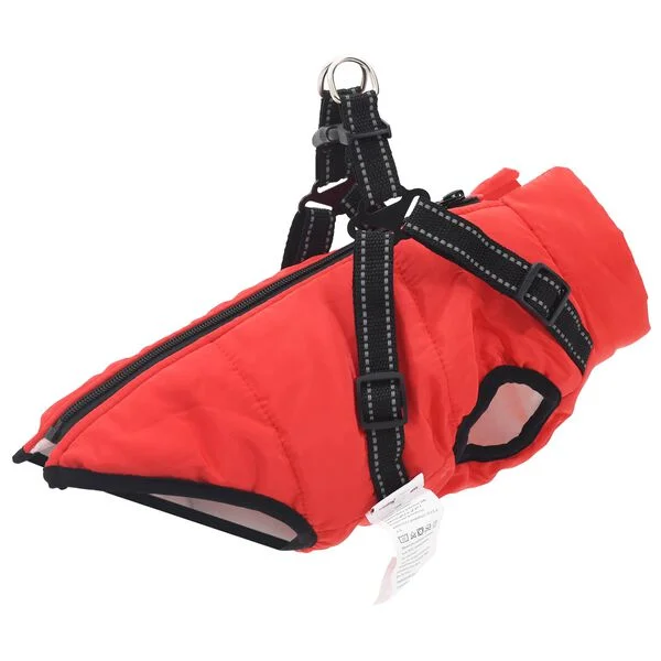 vidaXL Hundemantel Rot L36 Fleece und Polyester