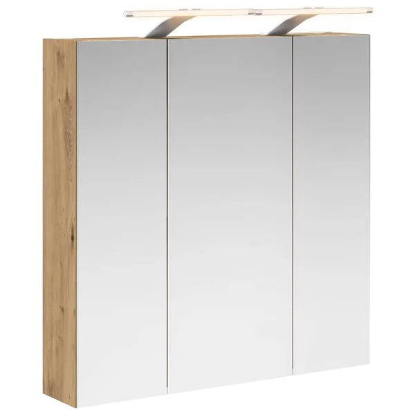 vidaXL Badezimmerspiegelschrank Artisan-Eiche 70 x 14, 5 x 70 cm