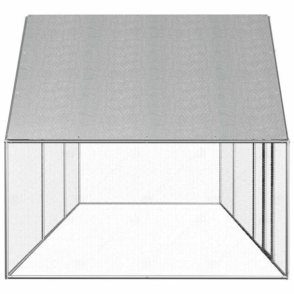 vidaXL Hühnerstall 6x2x2 m Verzinkter Stahl