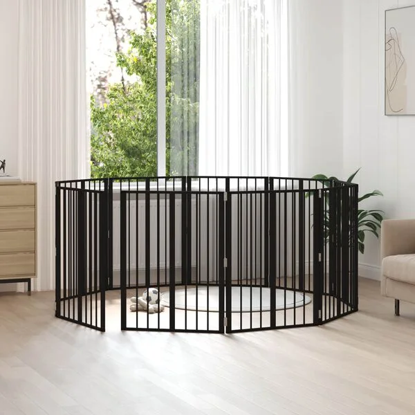 vidaXL Hundetor 10 stk. Schwarz 60 x 80 cm Verzinkter Stahl
