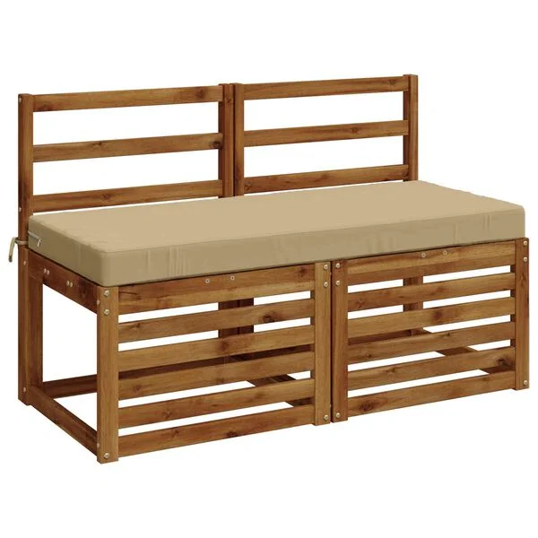 vidaXL 2-teilige Bankkissen SOEST 2 stk. 100 % Polyester Beige