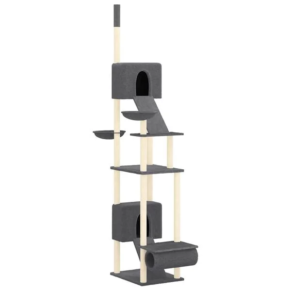 vidaXL Kratzbaum Deckenhoch Dunkelgrau 277-303 cm