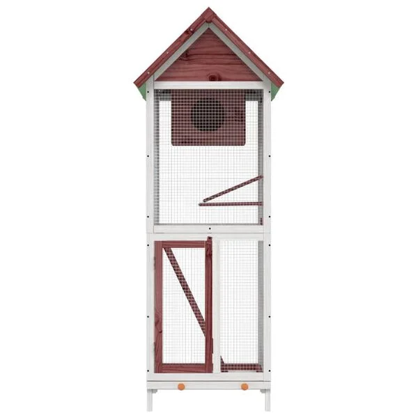 vidaXL Voliere Mokka 60x58, 5x160 cm Massivholz Kiefer