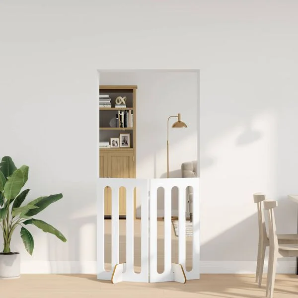 vidaXL Faltbarer Haustierzaun 2 stk. Weiß 100, 5 x 38 x 90 cm