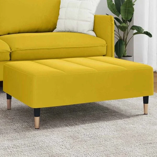 vidaXL Fußhocker Gelb 77x55x31 cm Samt