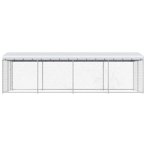 vidaXL Outdoor-Hundezwinger mit Überdachung 7, 6x3, 8x2, 3 m