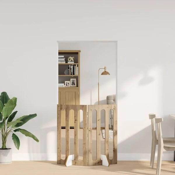 vidaXL Faltbarer Haustierzaun 2 stk. Artisan-Eiche 100, 5 x 38 x 90 cm