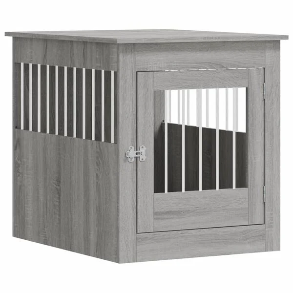 vidaXL Hundekäfig im Möbelstil Grau Sonoma 64, 5x80x71 cm Holzwerkstoff