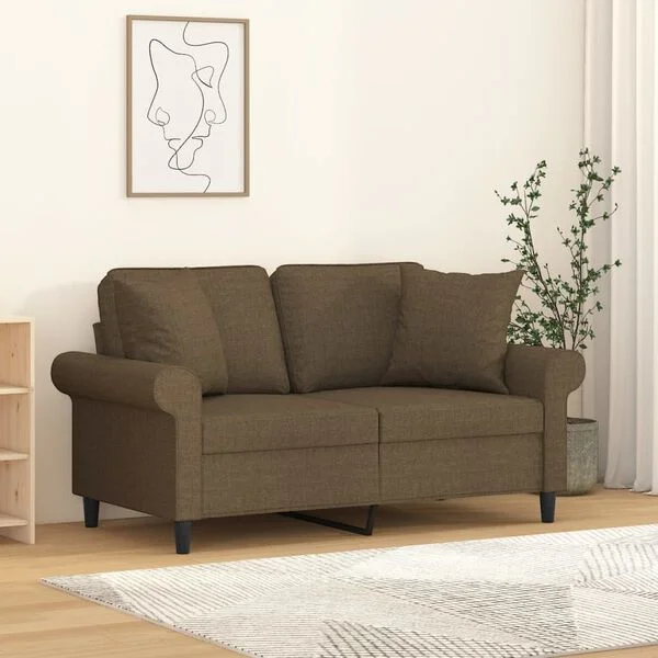 vidaXL Zierkissen 2 Stk. Braun 40x40 cm Stoff