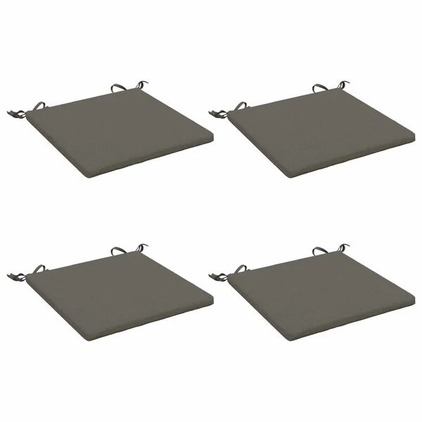 vidaXL 4-teilige Sitzkissen SOEST 4 stk. 100 % Polyester Grau
