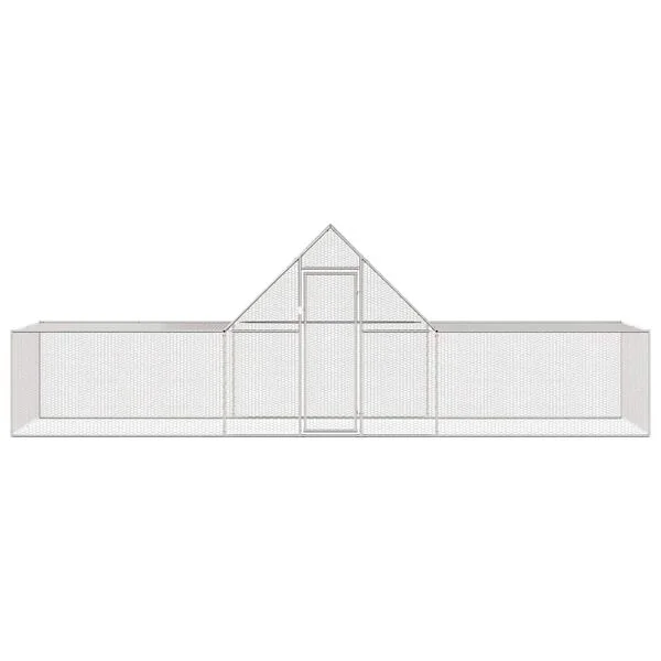 vidaXL Hühnerstall 6x2x2 m Verzinkter Stahl