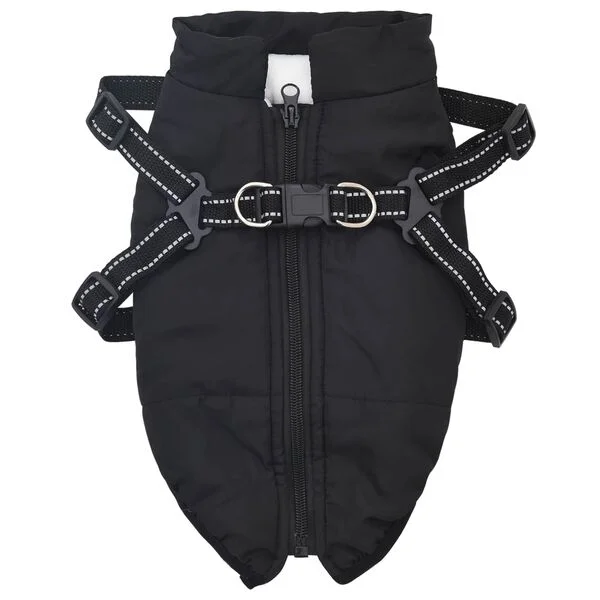 vidaXL Hundemantel Schwarz L32 Fleece und Polyester
