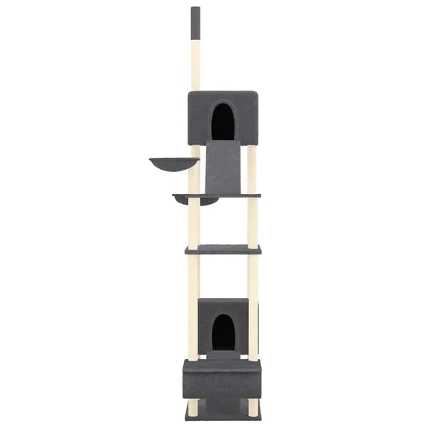 vidaXL Kratzbaum Deckenhoch Dunkelgrau 277-303 cm