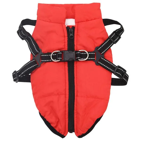 vidaXL Hundemantel Rot L36 Fleece und Polyester