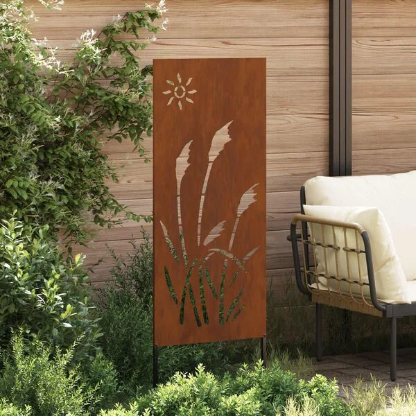 vidaXL Garten Sichtschutz-Leinwand Rostoptik 50 x 140 cm